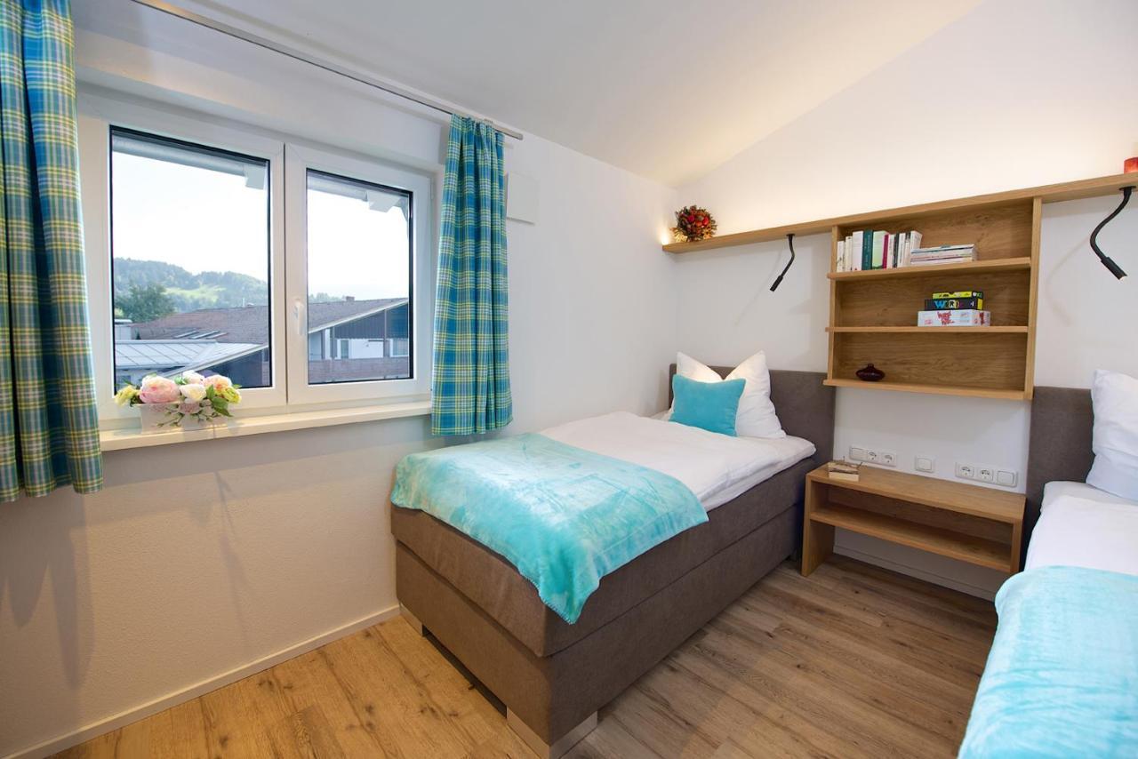 5 Sterne Ferienwohnung Hochgratblick Mit Schwimmbad Und Sauna Оберштауфен Экстерьер фото