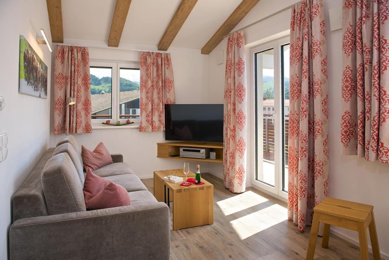 5 Sterne Ferienwohnung Hochgratblick Mit Schwimmbad Und Sauna Оберштауфен Экстерьер фото